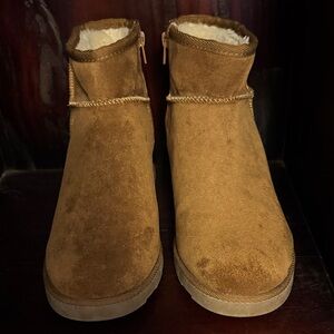 Brown Suede Ankle Boots